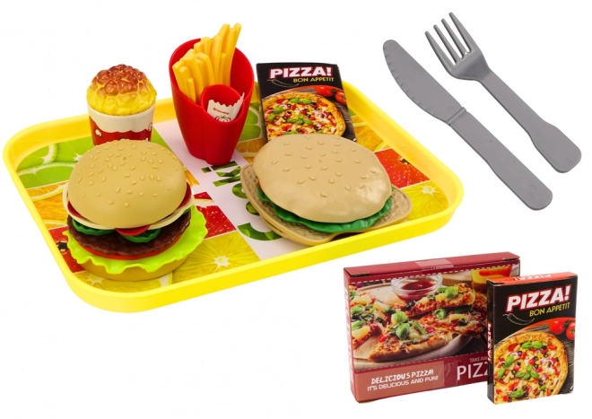 Rychlé občerstvení Pizza Burgery Burgery Hranolky Příslušenství pro děti 24 položek.