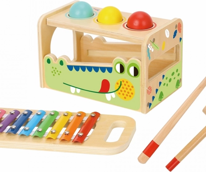 Zatloukačka a Xylofon Krokodýl 2Kids Toys