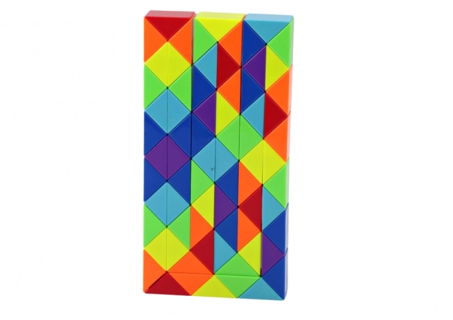 Bloky Puzzle hra Vzdělávací had Barevné 72 ele.