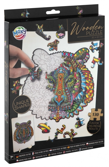 Moxy obrysové puzzle tygr 130 dílků