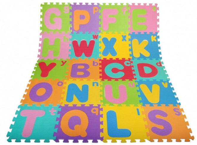 Pěnové puzzle Písmena pro děti 3+ EVA pěna + Velká malá písmena Abeceda + Podlahová podložka