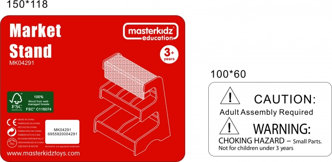Dřevěný tržní stánek pro děti Masterkidz