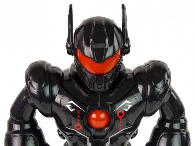 Interaktivní robot chodí Zvuk Světla Černá