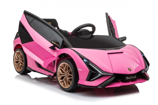 Lamborghini SIAN dětské auto na baterii s ovladačem – Růžové