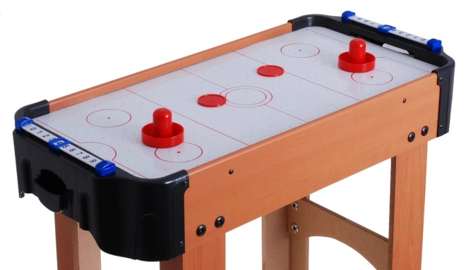 Dětský air hockey stůl z MDF + vzduchové dmychadla + houbové disky – Dřevěný