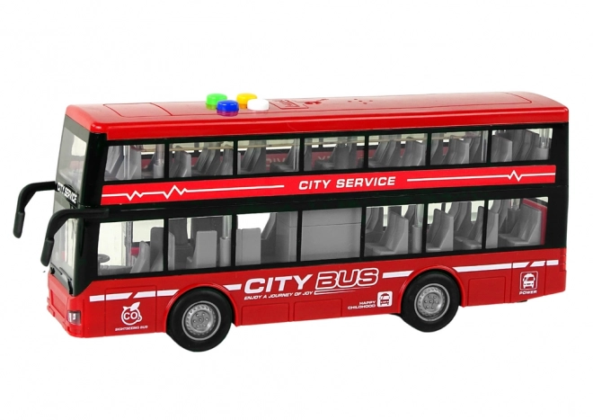 Avtobus Svetlobe Zvoki Trenje pogon 1:16 – Červený