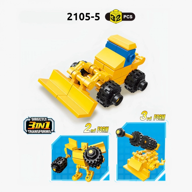 Qman Stavebnice Policejní Inženýrský Tým 3v1
