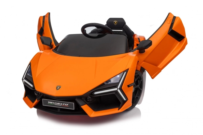 Dětské elektrické auto Lamborghini Revuelto oranžové