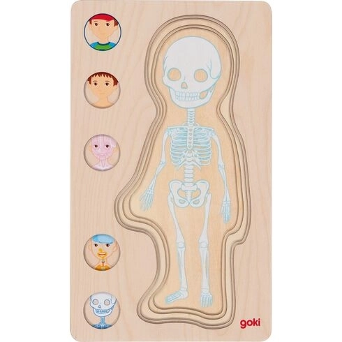 GOKI Vícevrstvé puzzle Lidské tělo Chlapec