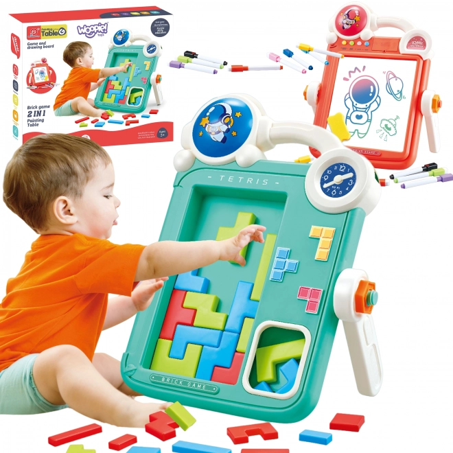 Oboustranná kreslicí tabule a hra Tetris 2v1