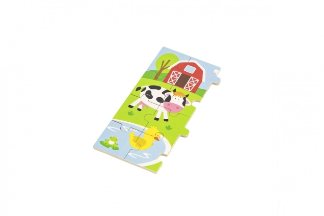 Viga dřevěné puzzle farma pro děti