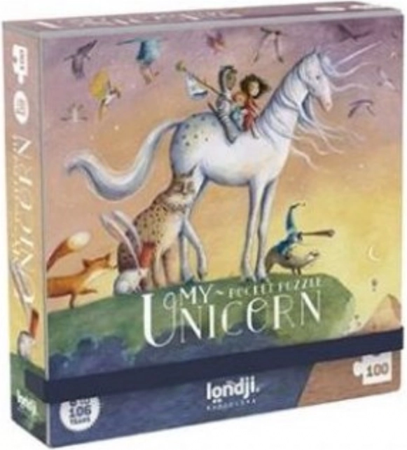 Londji kapesní puzzle Jednorožec - 100 ks