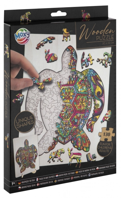 MOXY Obrysové puzzle Želva 130 dílků