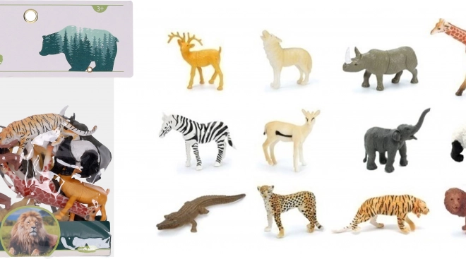 Set figurek divoké zvěře 12 ks