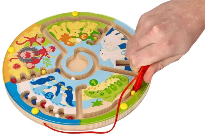 Magnetické bludiště se zvířaty a čísly
