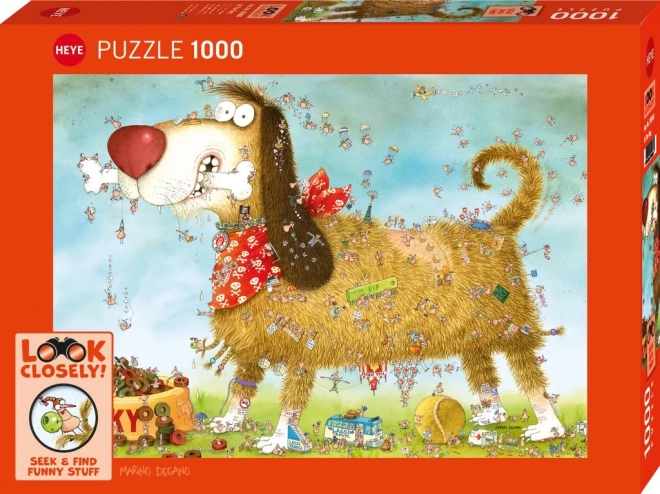 Puzzle Na psovi 1000 dílků
