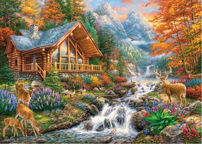 Puzzle klid vysoko v horách 1000 dílků