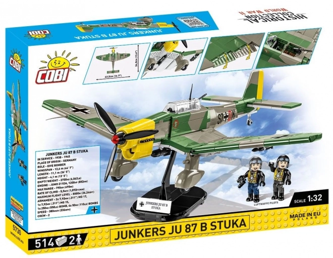 COBI 5730 II WW Junkers Ju 87 B Stuka, 1:32, 514 k, 2 f