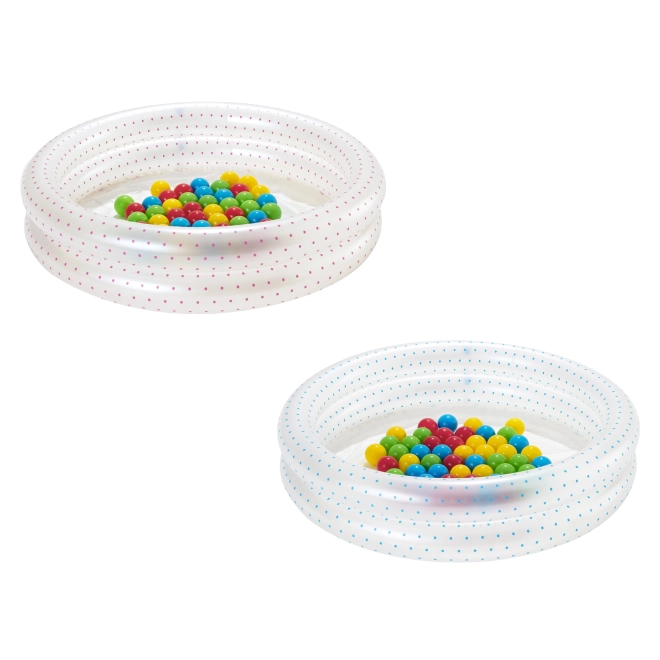 Nafukovací bazének s míčky 91 x 20 cm Bestway – S růžovými puntíky