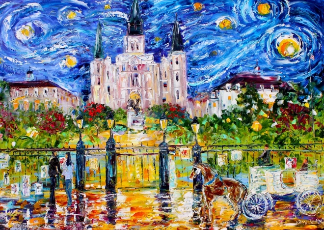 Puzzle náměstí Jackson Square v New Orleansu