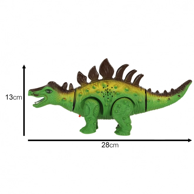 Stegosaurus dinosaurus na baterie interaktivní hračka chodí svítí řve