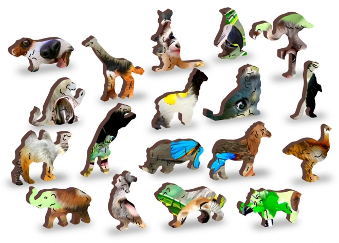 Dřevěné puzzle medvědí ráj