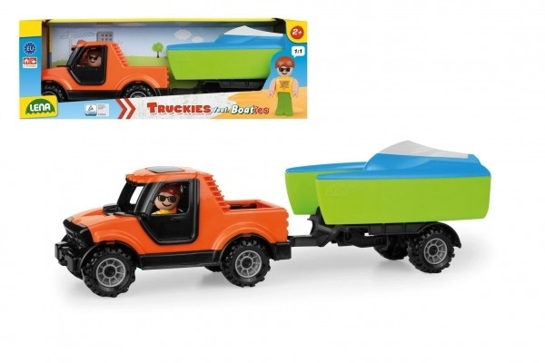 Auto Truckies Pickup s vozíkem a loďkou
