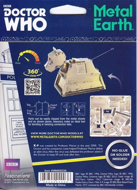 METAL EARTH 3D puzzle Doctor Who: Rusty K-9