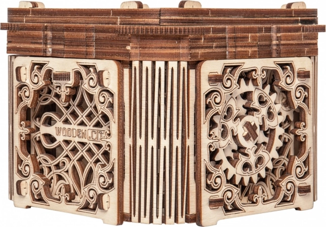 Dřevěný mechanický puzzle Tajemná schránka