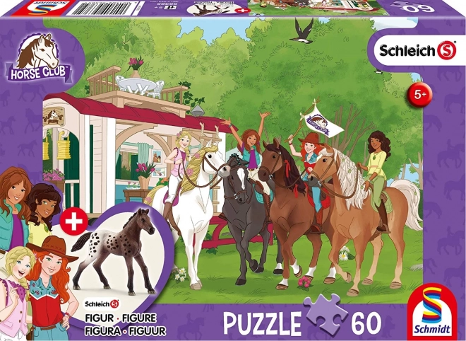 SCHMIDT Puzzle Schleich Setkání 60 dílků s figurkou