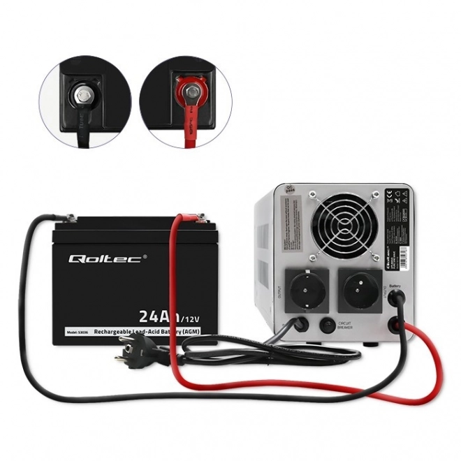 Akumulátor AGM 12V 24Ah Qoltec
