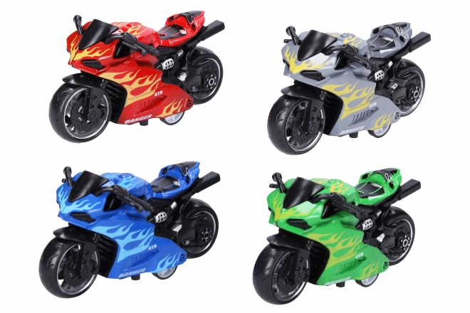 Supersport motocykl na natahování