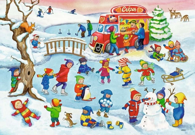 RAVENSBURGER Puzzle Zábava u rybníka 2x24 dílků