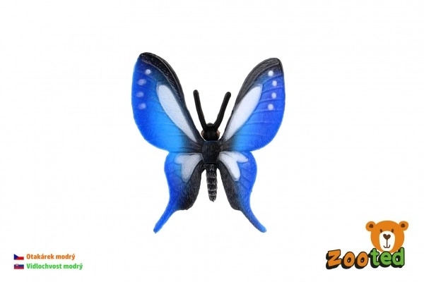 Tropický motýl Papilio z plastu, 5 cm