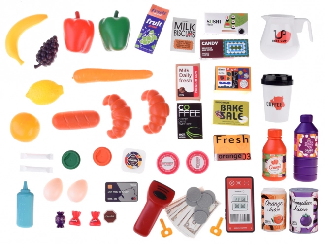 Velká cukrárna supermarketu + příslušenství vozíku ZA4638