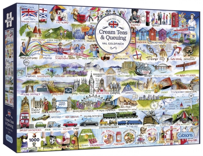 GIBSONS Puzzle Symboly Velké Británie 1000 dílků
