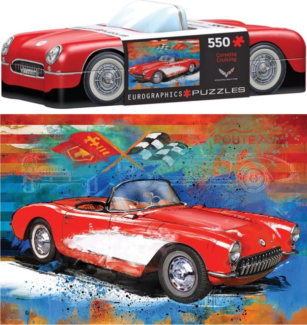 EUROGRAPHICS Puzzle v plechové krabičce Corvette 550 dílků