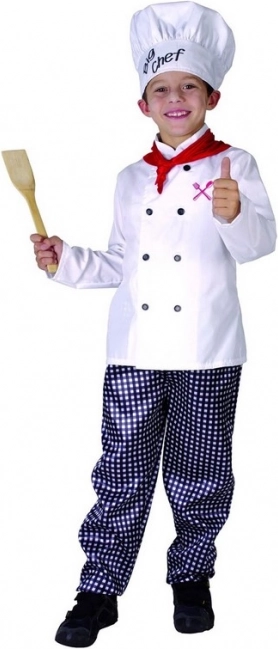 Šaty na karneval Kuchař 120-130 cm
