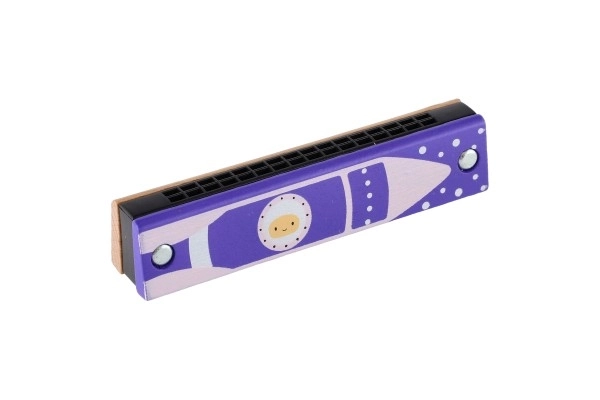 Dřevěná dětská harmonika 13 cm