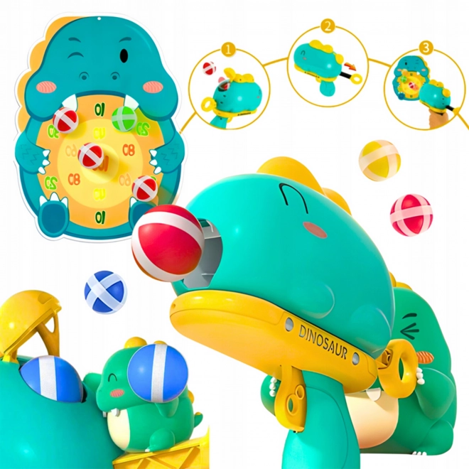 WOOPIE Střelní zbraň dinosaurus na kuličky s lepivými body