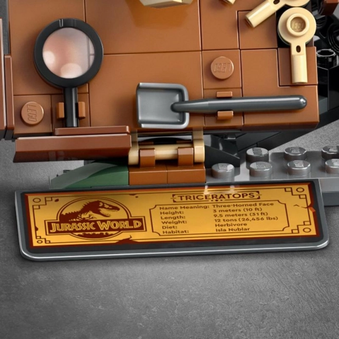 Lego Jurassic World dinosauří lebka triceratopse