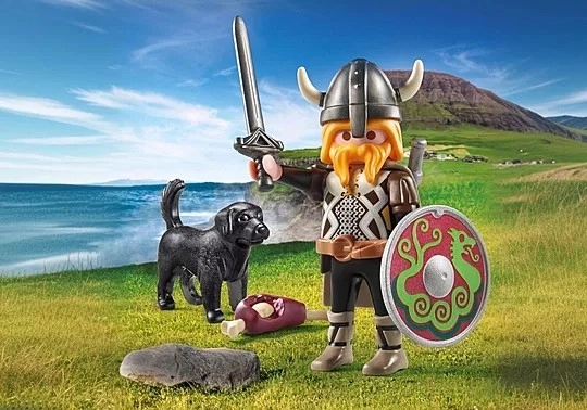 Viking s hlídacím psem