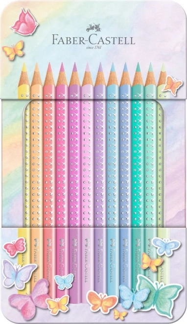 Pastelky Sparkle v plechové krabičce