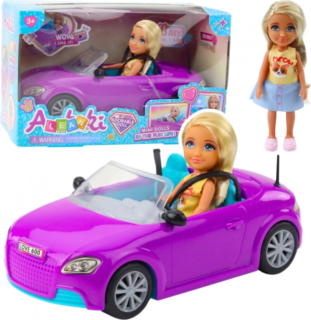 Mini panenka Ankiki kabriolet fialový