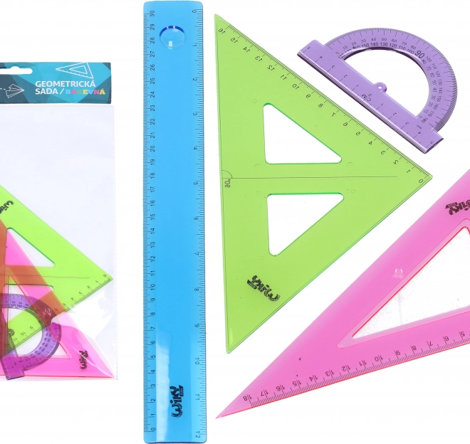 Geometrická sada barevná
