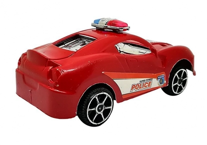 Sada policejních autíček se setrvačníkem 6 ks