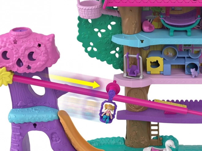 Polly Pocket Sada figurek Zvířecí dobrodružství Domeček na stromě