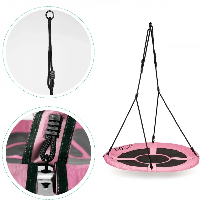 Huśtawka ogrodowa bocianie gniazdo 100cm Pink Ecotoys