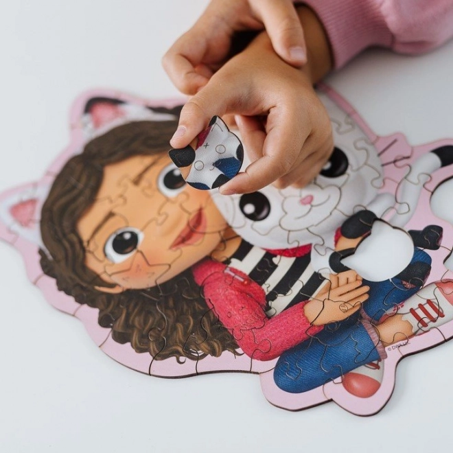 Dřevěné puzzle junior Gabby 50 dílků