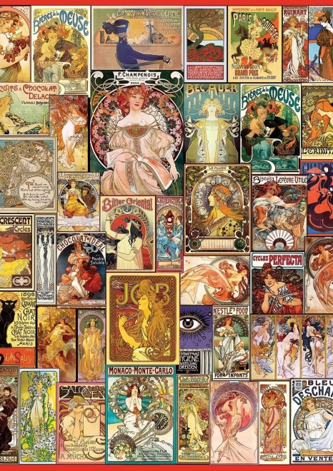 ART PUZZLE Puzzle Secesní plakát 1500 dílků